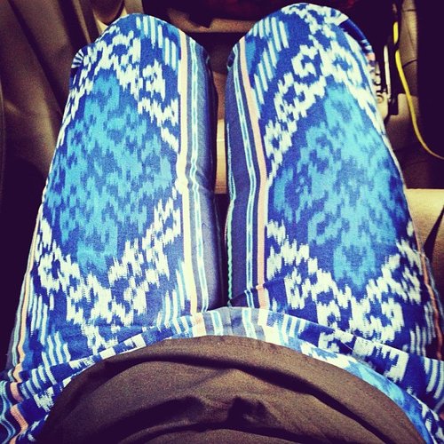 Love my tenun ikat pants! 
#fashion #pants #tenunikat #ikat #tenun #blue #dinanita #ootd #ethnic #print #traditional #indonesia
