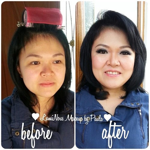 Today's makeup session with @herlina_c  #beforeafter  #makeup  #makeover  #transformation  | OnInStagram