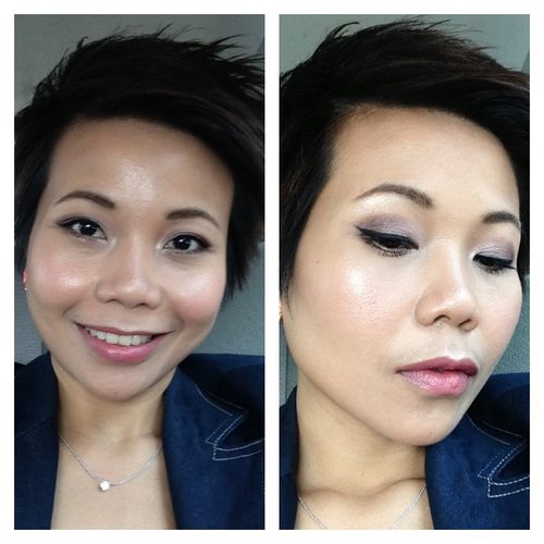 Minimal barely there look with a little bit sculpting and highlighting