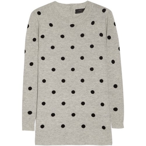 A perfect cashmere polka-dot sweater. 