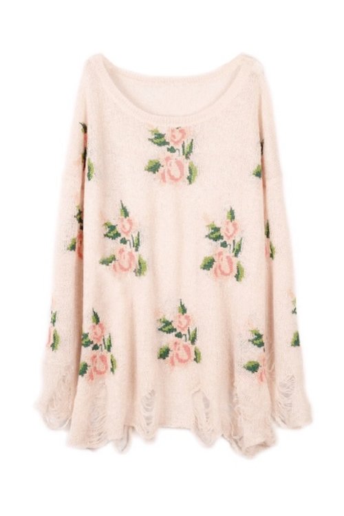 Pretty floral sweater! Omg