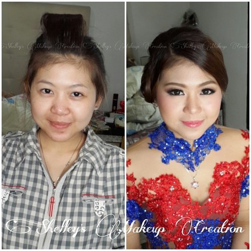 Before after @stefinyangelia 
Makeup by @shelleymuc 
HairDo by @margylove 
#makeup #beauty #shelleymuc #surabaya #makeupartist #mua #shelleymakeupcreation #beforeafter #clozetteID #makeover #muasurabaya #muaindonesia