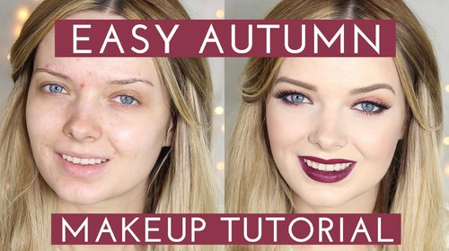 Easy Autumn (Fall) Makeup Tutorial // Acne Coverage // MyPaleSkin - YouTube