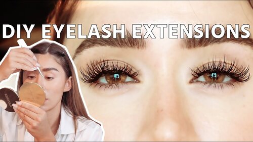 DIY EYELASH EXTENSIONS | safe to do at home! - YouTube