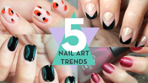 5 NAIL ART TRENDS  2016 STEP BY STEP - YouTube