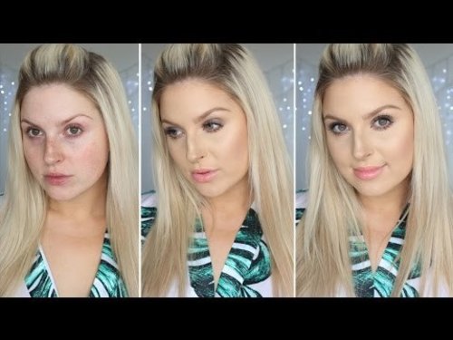 Glowing Dewy Skin â¡ Minimal But Flawless Makeup Look! - YouTube