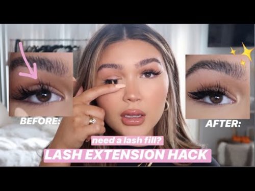 LASH EXTENSION LIFE HACK: AT HOME TEMPORARY FILL-IN! - YouTube