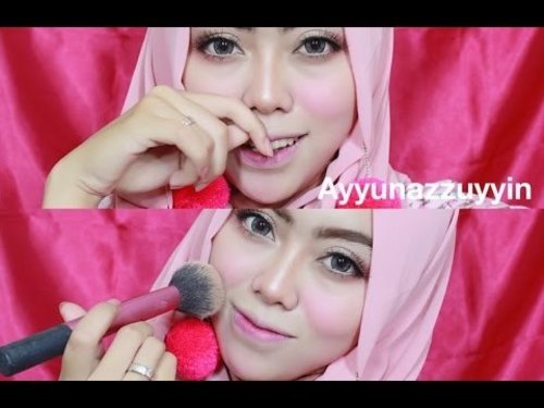 Makeup korea ala Ayyunazzuyyin (tutorial hijab simpel) - YouTube