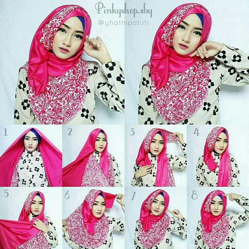 batik in satin hijab style