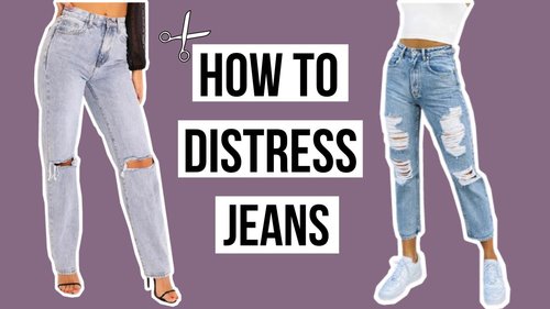 How to Distress Jeans? | Ripped Jeans, Torn Jeans or Destroyed Jeans | @Meera Kaneria - YouTube