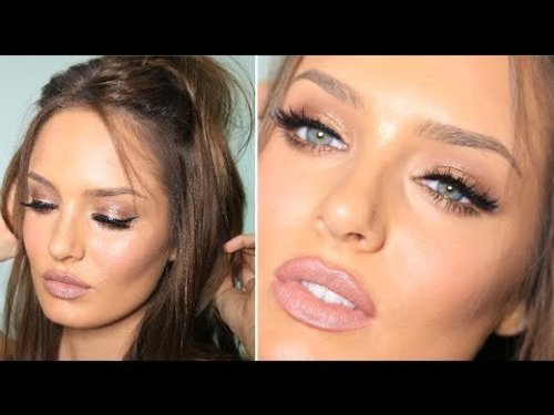 Kylie Jenner Bronze Glam With HUGE Lips & Lashes - YouTube