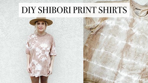 DIY SHIBORI PRINT SHIRTS - YouTube