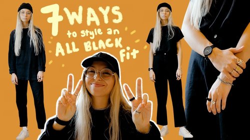 7 ways to style an all black outfit - YouTube