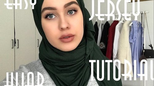 2 Minute Easy Jersey Hijab Tutorial | MissShumi - YouTube