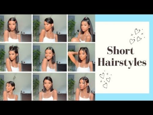 12 EASY SHORT HAIRSTYLES! â¨ - YouTube