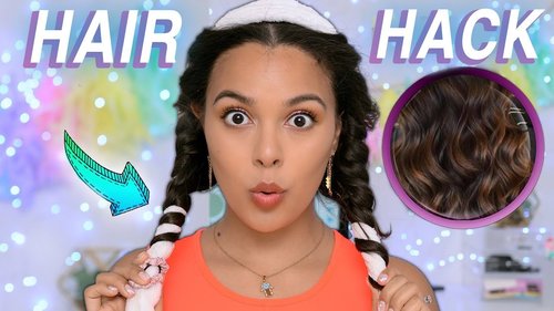 Testing Weird Hair Hack for LAZY PEOPLE! Heatless Overnight Curls! - YouTube