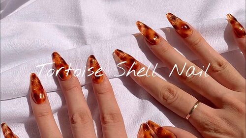 [ìíë¤ì¼] ê°ìì ííê³  í¸ë ëâ¨íê² ì ëë©íë¦°í¸!ðì¹´ëíì°ì¥ ê°ì´í´ìðTortoise Shell Nail Art Tutorialð/Self Nail/Gel Polish - YouTube