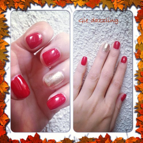 OPI Big Apple Red and TFS Gold