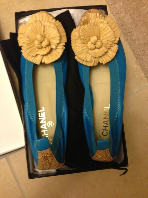 Chanel Flats... Can't resist the blue!
