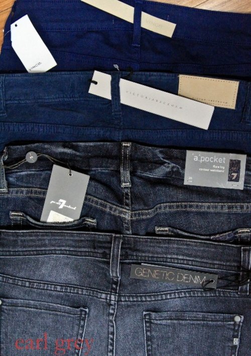 Mad about denim!! Recently acquired: 7 for All Mankind, Genetic Denim, Vince, Victoria Beckham jeans