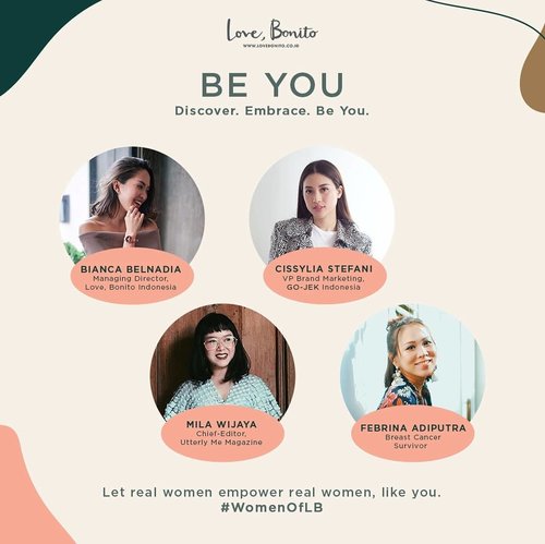 Join @lovebonitoid Managing Director @biancabelnadia, along with 3 inspirational women, @cissylia from @gojekindonesia, @milawijaya from @utterlymemagazine and our woman crush who’s also a breast cancer survivor @febrinaadiputra as we celebrate Kartini, share our stories, motivations and creations together.Let’s find your true potential through discovering, embracing and being yourselves. Entrance fee is Rp 150.000 includes @lovebonitoid shopping voucher, @shuuemura goodie bag worth 415k and private dinner with our speakers.RSVP now - https://beyou.paperform.coSupported by@shuuemura @nomzjakarta @utterlymemagazine @fleuricadesigns @rinku.id @goglamindonesia••••••••••#ootd #clozetteid #clozetteco #ootdshare #aboutalook #ootdindo #lookbook #instastyle #stylista #outfitshare #outfitinspo #outfitoftheday #whatiwore #whatiweartoday #fashioncoordinate #vsco #mommyandme #momstyle #mommyblogger #momfashion #fashionkids_and_moms #todayimwearing #fashionpost #styleoftheday #ilovefashion #hypebeast #ファッション #스타일 #コーデ #bloggerlife