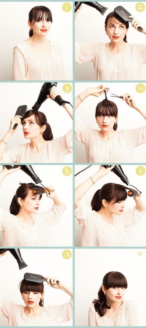 How to blow dry your bang