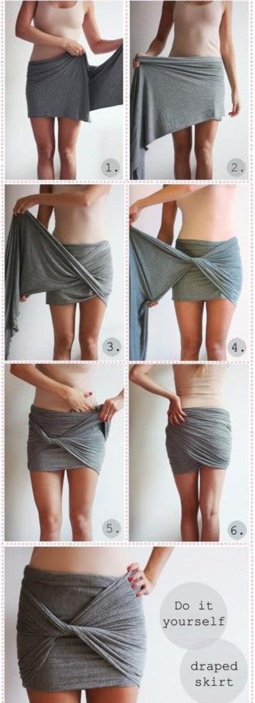 make your own drapped skirt