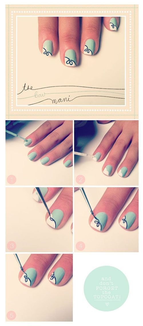 The bow mani nail art tutorial