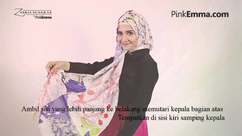 Zaskia Sungkar Tutorial Hijab Segi Empat : Gaya Casual Ke Kantor - YouTube