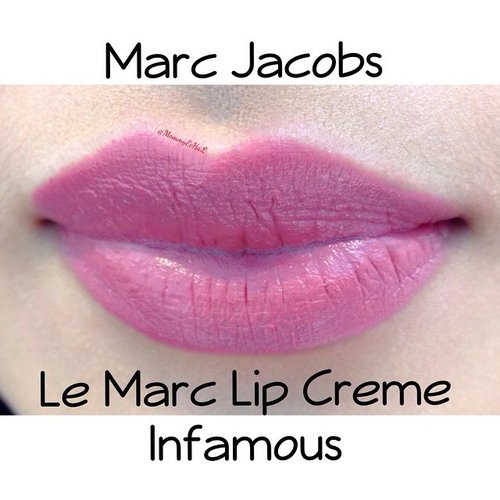 Marc Jacobs LeMarc Lip Creme #infamous from @marcbeauty #selfpotrait #myselfandi #narcism #lipspotrait #pinklipsticks #marcjacobsbeauty #marcjacobscosmetics #lipsticksaddict #lipsticksjunkie #makeupaddict #makeupjunkie #clozettedaily #clozetteid #beauty #makeup #fotd #lotd #fdbeauty #femaledaily