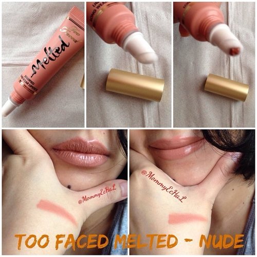 Too Faced Melted Nude #selfpotrait #myselfandi #narcism #lipspotrait #nudelipstick #toofacedcosmetics #lipstickjungkie #makeupjungkie #clozetteid #femaledaily