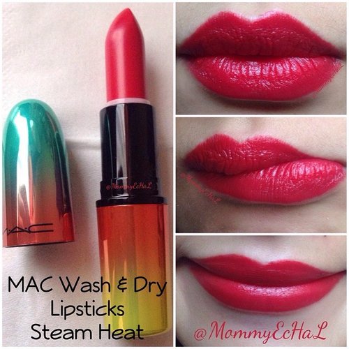 MAC Wash & Dry Lipsticks #SteamHeat from @maccosmetics #selfpotrait #myselfandi #narcism #lipspotrait #redlipsticks #maccosmetics #lipsticksaddict #lipsticksjunkie #makeupaddict #makeupjunkie #clozetteid #clozettedaily #beauty #makeup #fotd #lotd #fdbeauty #femaledaily