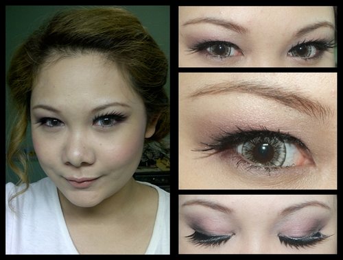 romantic eye make up look, using face on face blooming rose eye shadow and blush
