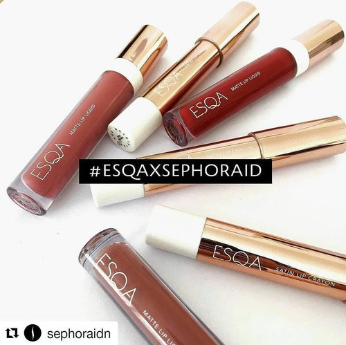 Me waaant!

Repost @sephoraidn with @repostapp
・・・
Just few hours left to join our giveaway with ESQA Cosmetics! We are giving away a box of ESQA Cosmetics matte lip liquid and lip bullet and SEPHORA COLLECTION products worth total Rp 1.000.000 for 3 winners.

HOW TO ENTER:
Repost this image until 14th September.
Be sure to follow and tag @sephoraidn and @esqacosmetics.
Include hashtag #ESQAxSephoraID #ESQAddicted #SephoraID.
Don’t make your profile account private, or we won’t be able to see your post!

Winners will be selected at random from the pool of eligible entries. Contest ends 14 September – winners will be announced tomorrow. .
.
.
.
.
.
#makeupaddict #motd #motdindo #makeupjunkie #makeupartist #muajakarta #kelapagading #makeuplover #clozetteid #clozette #instadaily #beautybloggerindonesia #indonesiabeautyblogger #bloggerindonesia #giveaway #giveawayindo #indonesia #like #like4like #l4l #followme #followforfollow #makeup #beautyvloggerindonesia #beauty #lipcolor  #lipsjunkie