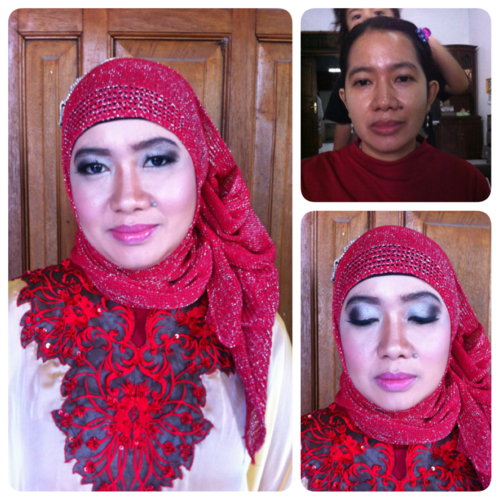 Before n After Day to Night Make Up for Hijaber