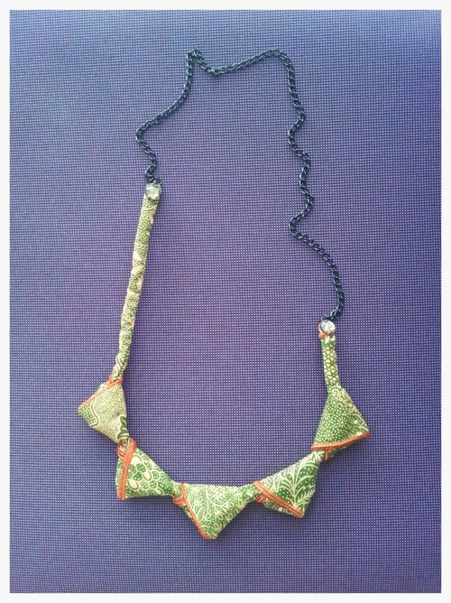 Asymetric Batik Necklace