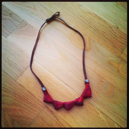 Red Silk Necklace