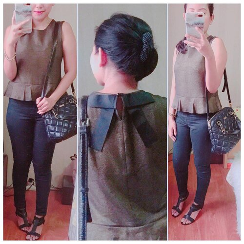 #blogged | Yesterday wearing peplum and a festive bow for my birthday 🎀
.
.
.
.
.
.
.
#bows🎀 #postthepeople #todayslook #currentlywearing #mylook #aboutalook #ootdid #wiwtindo #clozetteid