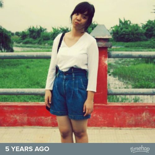 5 years ago.. Now I'm fatty fatty 👧 😂 #throwback #timehop #ClozetteID