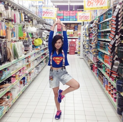 Supergirl on Yoga pose