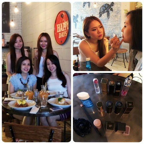 Yesterday lunchdate with the girls @eliman @devi_loe @stellademoiselle 🌷🌷Had an delicious lunch & yummy desserts, talking about random womenstuffs and also playing with lipsticks - trying & exploring various lip colors. We really had a great 'mommiestime' yesterday, can't wait for next round! 😊 #MOTD #POTD #lunchdate #lunch #makeup #lipstick #lipstickjunkie #makeupjunkie #womenstuffs #fun #like #love #tagsforlikes #FDbeauty #femaledaily #clozetteid