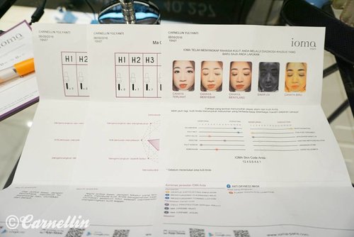 The result came out so fast and we can keep the print for our reference. 
#iomaindonesia @ioma_paris #personalizedskincare 
#beautyblogger #Clozetteid #skincheck #ioma #skincare #bloggerindonesia #skindiagnose @iomaindonesia
