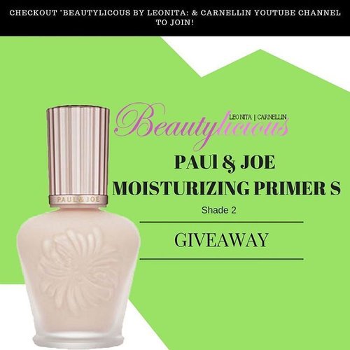 Beautiful product from Paul & Joe worth trying. Watch the video here: https://youtu.be/2Ukx_JvxHnQ and will one for yourself. 
#clozetteid #giveaway #PaulandJoe #beautyliciousGA #carnellingiveaway #beautyvlogger #newvideo