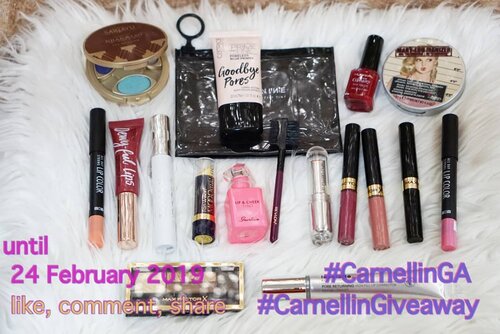 #carnellingiveaway #CarnellinGA ini menjawab hasil survey di IG Story.Tidak direkomendasikan untuk kamu yang berkulit sensitif untuk alasan kenyamanan juga. Silahkan ikut jika berminat dengan preloved items.Semua preloved disini sudah dipakai untuk pemakaian pribadi mereview, share di sosmed, merasa tidak cocok dengan shade atau warna tertentu atau sudah merasa terlalu banyak produk dirumah. Ada yang umurnya baru beberapa hari ada juga yang sudah beberapa bulan sampai tahun. Semua preloved di giveaway aku setidaknya masih ada sekitar 80-85% isi atau beberapa bahkan hanya sekali-dua kali colek. Mohon ikut dengan kesadaran masing-masing bahwa ini giveaway yang tidak dipaksakan.Ada apa saja hadiah di Instagram Preloved:1 eyeshadow Sariayu1 primer Catrice1 pouch1 nail polish SILKYGIRL1 highlight The Balm2 VOV lip color1 lip balm Max Factor2 liquid lipstick Max Factor1 lipstick shu uemura1 eyebrow and eyelash brush1 Lip and Cheek Tint Guerlain1 lipstick moodmatcher1 Talika Lipocils1 Dewy-ful Lips Catrice1 eyeshadow palette Max Factor1 la palette Pore Caresemua hadiah ini untuk 1 pemenang yang beruntung.Giveaway ini ada di masing-masing platform Carnellin, nah yang di blog, semua hadiahnya brand new alias baru ya. Cara ikutan giveaway ini gampang, cukup LIKE, COMMENT dengan tag 3 teman kamu di post ini, SHARE (repost atau IG Story yang WAJIB kamu taro di highlight)Pemenang dipilih secara randomDi setiap platfrom akan ada 1 pemenang(blog, FB, IG, Youtube, total 4 pemenang ya)1 orang bisa memenangkan lebih dari 1 set hadiah di platform yang berbeda. Ongkir ditanggung pemenangGiveaway sampai 24 Frebruary 2019Pemenang diumumkan kurang lebih seminggu setelah tanggal 24 February 2019 di tag di IG story (jadi gak perlu DM terus nanyain pemenang)Boleh like dan comment di post aku yang lain.Boleh ikutan giveaway aku di blog, youtube, dan facebook juga.IG: @CarnellinFacebook: https://www.facebook.com/WhileYouOnEarth/Blog: whileyouonearth.blogspotYoutube.com/Carnellin.Terima kasih, semoga yang menang senanggg 😁#giveaway #menangkan #hadiah #ClozetteID #makeupset #preloved #giveawaypreloved