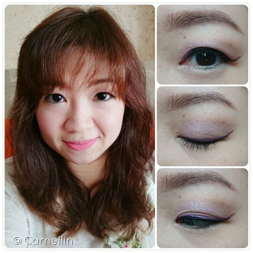 Using @shuuemura_ww@shuuemuraid metal:ink eyeliner in purple, and eyeshadow in silver viola. #eotd #clozetteID#beauty #bloggersays #bloggertakepic #eyeliner #shuuemura #PhotoGrid #eyeshadow