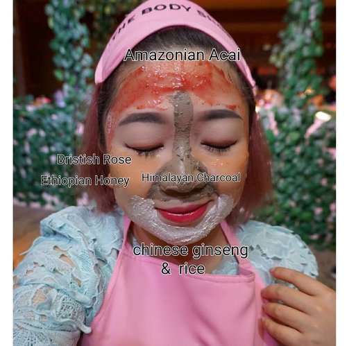 All five mask, this is what I called multi-masking.

#DareToMaskvid #DareToMask with @thebodyshopindo @thebodyshop 
#Clozetteid #mask #skincare #new #launch #thebodyshop #beautybloggerindonesia #beautyblogger