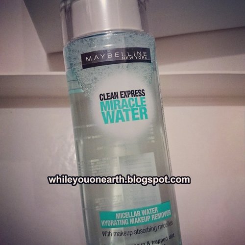 @maybellineina micellar water, that cleans makeup: http://whileyouonearth.blogspot.com/2014/09/maybelline-clean-express-miracle-water.html. #clozetteid #cleanser #id #idblog #idblogger #bblogger #bbloggerig #beautiful #beauty #beautyblogger #Indonesia #indoblogger #igdaily #igbeauty #instadaily #instabeauty #cleans #cleaner #cleansing #simple #easy #maybelline
