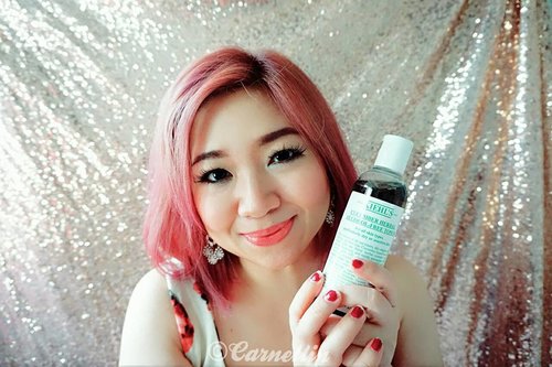 My favorite toner from @kiehsid. Never fails to calm my skin. Cucumber Herbal Alcohol Free Toner is made for all skin type, especially dry and sensitive. 
What's your favorite toner? 
#toner #kiehls #skincare #beauty #clozetteid #beautyblogger #blog #beautiful