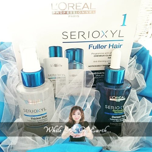 Introduction to @lorealproid SERIOXYL for thinning hair.http://whileyouonearth.blogspot.com/2015/06/loreal-professionnel-serioxyl.html#loreal #lorealprofessionnel #thinninghair #1700hairs #newhairs #clozetteid #beautyblogger #beauty #haircare #scalpcare #bloggertakepic