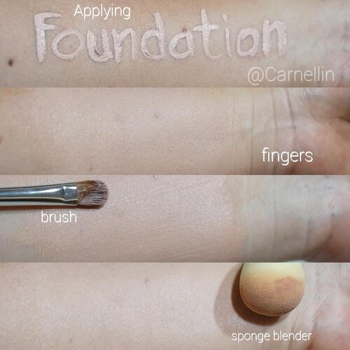 Applying Foundation 101.

Perbandingan 3 cara aplikasi foudie dengan,
✋jari tangan. Coverage yang dihasilkan biasanya medium, tergantung kekuatan dan kelembutan jari saat menyentuh permukaan kulit. Lalu kondisi jari yang hangat bisa "membantu melumerkan" foundation. Rata atau tidaknya pemakaian bisa dilatih setiap hari namun hati-hati dengan finger prints. 
Cara ini paling praktis karena tool free. Pastikan tangan bersih ya sebelum mengaplikasikan makeup. 🖌 kuas makeup. Coverage nya bisa medium- maksimal, tergantung tekanan ke brush saat aplikasi dan kondisi brush. Pastikan kondisi brush selalu bersih agar tidak ada bakteri yang ditransfer ke kulit. Perhatikan tiap stroke agar tidak ada garis-garis halus di kulit, teknik aplikasi yang memutar atau berlawanan dengan rambut halus di wajah juga bisa digunakan. ☁️ sponge blender/beauty blender. Menghasilkan coverage paling halus, bisa di build up sampai medium. Gunakan saat lembab karena saat kering hasilnya akan terlalu kaku dan kurang rata. Kesan flawless dan effortless skin lebih mudaj didapat dengan teknik ini, namun jangan lupa perhatikan kondisi sponge harus dicuci bersih sebelum tiap penggunaan. Sponge blender juga memudahkan blending concealer, contour/highlight untuk kesan lebih alami dan tidak kaku. 
So, which one is your favorite or your go to makeup applicator?

#tipsmakeup #tips #Clozetteid #howto #hello #BeautyBloggerIndonesia #morning #igdaily #igbeauty #instaglam #instagram #instabeauty #foundation #foundation101 #makeupofteday #makeup101 #makeupbrush #photooftheday #beautyblender #makeuptool #makeuptutorial